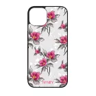 Szépséges pink virágok szilikon iPhone tok tok