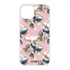 Rózsaszín tavaszi virágok szilikon iPhone tok tok