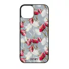 Szépséges piros tavaszi virágok szilikon iPhone tok tok