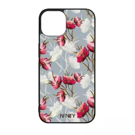 Szépséges piros tavaszi virágok szilikon iPhone tok tok