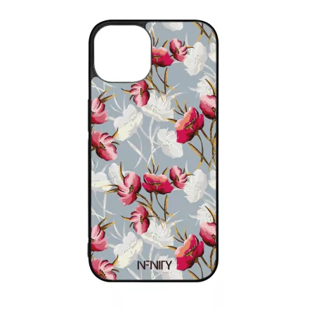 Szépséges piros tavaszi virágok szilikon iPhone tok tok