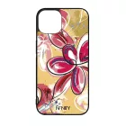 Absztrakt pink virágos Art szilikon iPhone tok tok