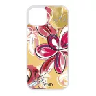 Absztrakt pink virágos Art szilikon iPhone tok tok