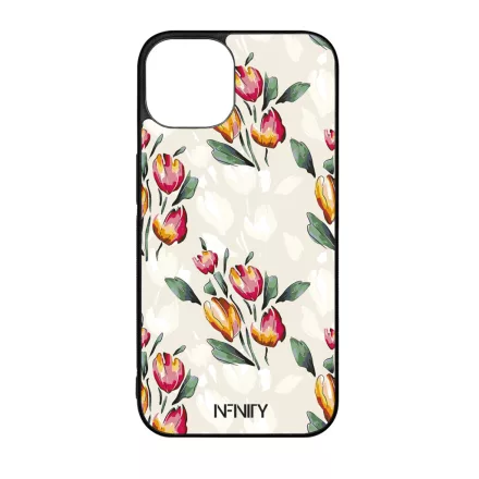 Gyönyörű tulipános Art szilikon iPhone tok tok