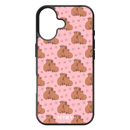 Cuki pink capybara szerelem iPhone szilikon tok