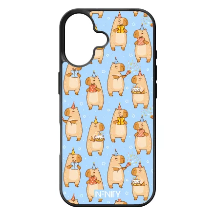 Szülinapos capybara iPhone szilikon tok