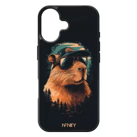 Laza Napszemüveges capybara iPhone szilikon tok
