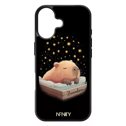 Névvel kérhető - Aranyos szundizó capybara iPhone szilikon tok
