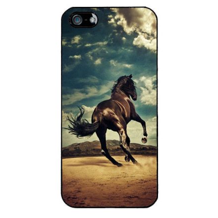 lovas ló mustang mustangos iPhone 5/5s/SE fekete tok