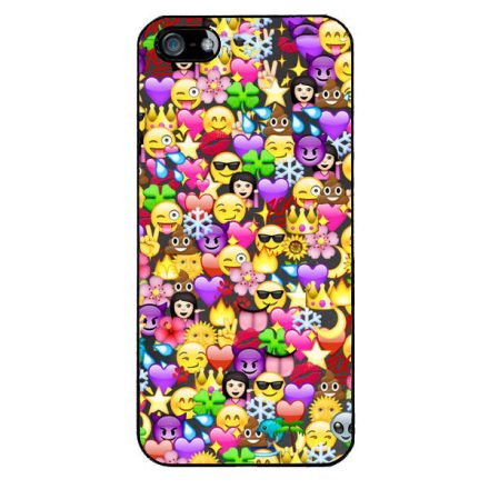 emoji iPhone 5/5s/SE fekete tok