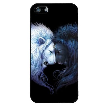 oroszlán napom csillagom yin yang szerelem love iPhone 5/5s/SE fekete tok
