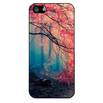 őszi erdős falevél természet iPhone 5/5s/SE fekete tok