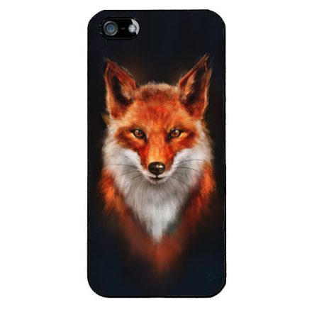róka rókás fox iPhone 5/5s/SE fekete tok