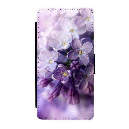 orgona tavaszi orgonás virágos iPhone 5 / 5s / SE műbőr flip fehér tok
