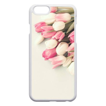 virágos tulipános tavaszi iPhone 6 fehér tok