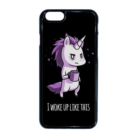 Unikornis - morcos reggel unicorn egyszarvú iPhone 6 fekete tok