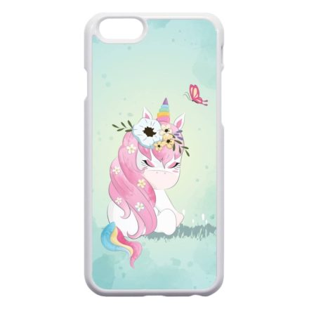 Édes unikornis és a Pillangó unicorn egyszarvú iPhone 6 fehér tok