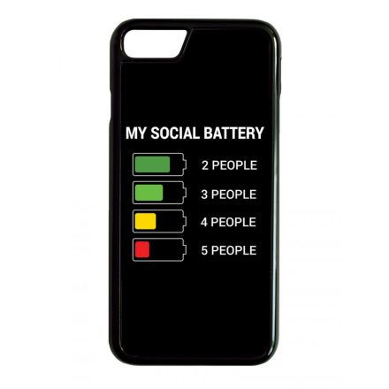 Social battery Antisocial Antiszocialis Meno Trendi iPhone 6/6s tok