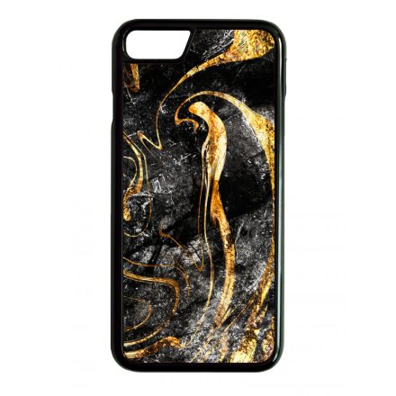 Luxury Golden Black marvanyos marvany mintas iPhone 6/6s tok