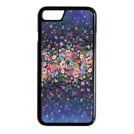 virágos tavaszi art iPhone 7 fekete tok