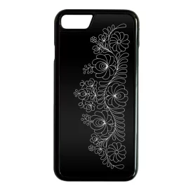 Elegant Matyó - Black magyar mintás hungarian folk iPhone 7 fekete tok