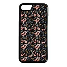 Csodaszép őszi virágmintás vintage iPhone 7 fekete tok