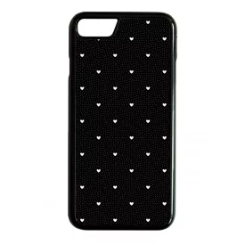 Elegáns szívecskés - BLACK - szives csajos  iPhone 7/8 tok