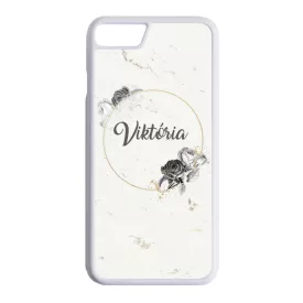 kerd a neveddel marble marvany mintas Rozsa viragos iPhone 7/8 tok