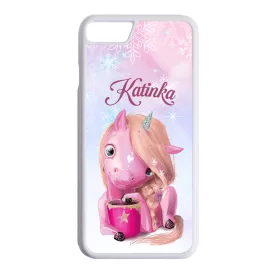 Unikornis és kávé - Téli mintás iPhone 7/8 tok