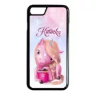 Unikornis és kávé - Téli mintás iPhone 7/8 tok