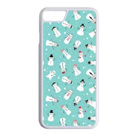 Cuki hóember mintás - Téli mintás iPhone 7/8 tok