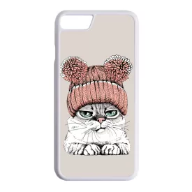 Cuki sapkás cica iPhone 7/8 tok