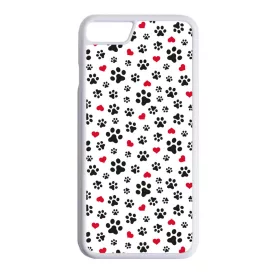 Szívecskés kutya mancs mintás iPhone 7/8 tok