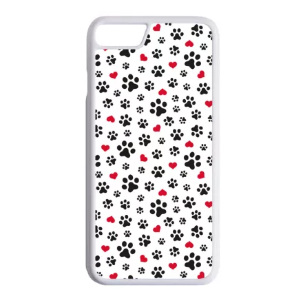 Szívecskés kutya mancs mintás iPhone 7/8 tok