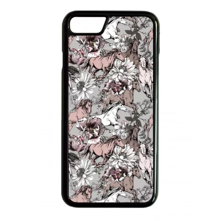 Csodaszép szürke vintage lovas mintás iPhone 7/8 tok