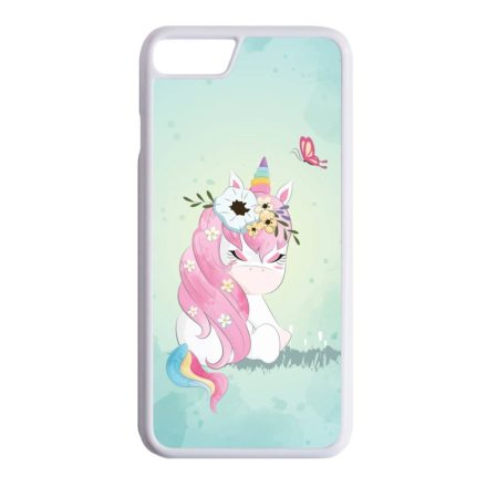 Édes unikornis és a Pillangó unicorn egyszarvú iPhone 7 Plus fehér tok