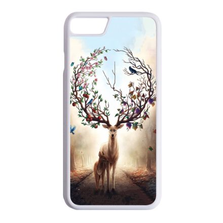 erdő szarvas őz négy évszak iPhone SE 2020 fehér tok
