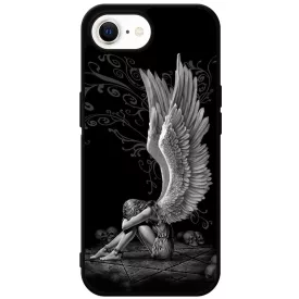 angyal angyalos fekete bukott iPhone 16e tok