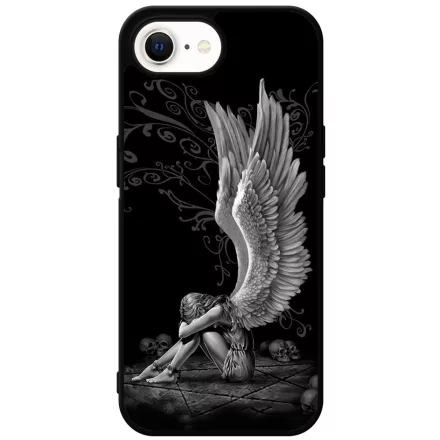 angyal angyalos fekete bukott iPhone 16e tok