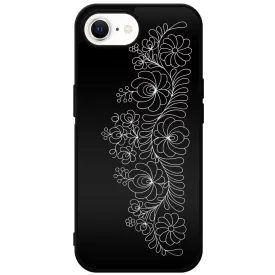 Elegant Matyó - Black magyar mintás hungarian folk iPhone 17e tok