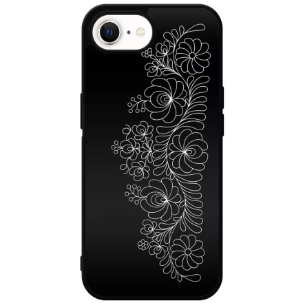 Elegant Matyó - Black magyar mintás hungarian folk iPhone 17e tok