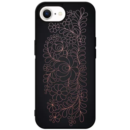 Elegáns Matyó - Rosegold magyar mintás hungarian folk iPhone 16e tok