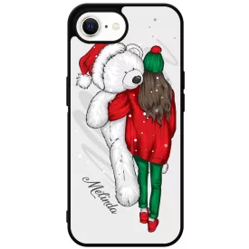 Kérd a neveddel - Lány & Maci - csajos karácsony iPhone 16e tok