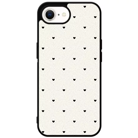 Elegáns szívecskés - CREAM - szives csajos iPhone 16e tok