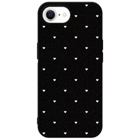 Elegáns szívecskés - BLACK - szives csajos  iPhone 17e tok