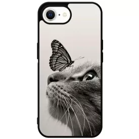 Cica és Pillangó - macskás iPhone 16e tok