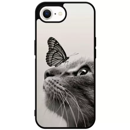 Cica és Pillangó - macskás iPhone 16e tok