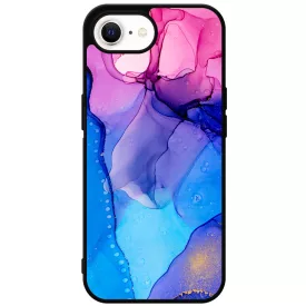 Blue Pink Gradient Ink kek rozsaszin marvanyos iPhone 16e tok