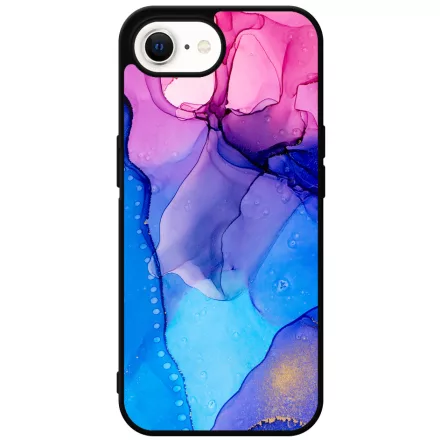 Blue Pink Gradient Ink kek rozsaszin marvanyos iPhone 17e tok