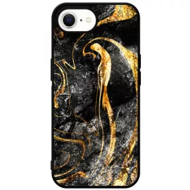 Luxury Golden Black marvanyos marvany mintas iPhone 16e tok